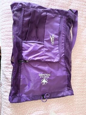20% OFF….Speedo Purple Mesh Swim Gear Bag with Front Pocket